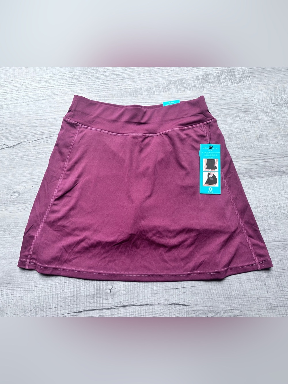 NWT RAG Burgundy sports SKORT XL